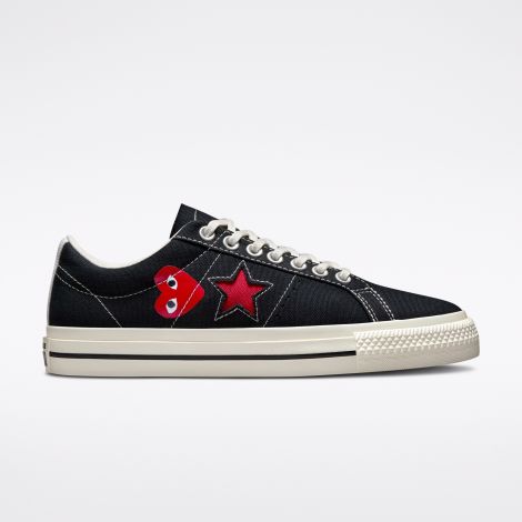 Giày Converse X Comme des Garcons Play One Star Black  A01791C