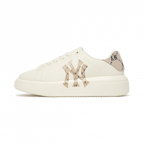 Giày Mlb Chunky Classic Heel Dia Monogram  New York Yankees "Màu be" 3ASXAM82N