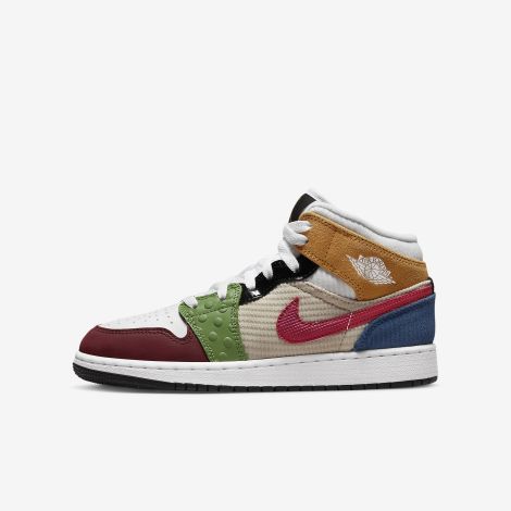 Giày Nike Air Jordan 1 Mid Se (gs) "White" DR6957-100