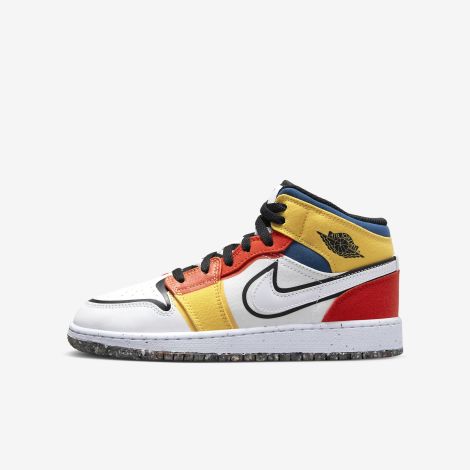 Giày Nike Air Jordan 1 Mid Se (gs) "White" DV1316-100