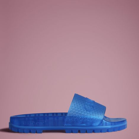 Dép Adidas X Gucci Men's Adilette Slide Sandal "Blue" IE2257