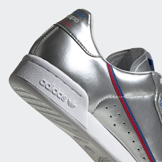 adidas continental 80 silver metallic