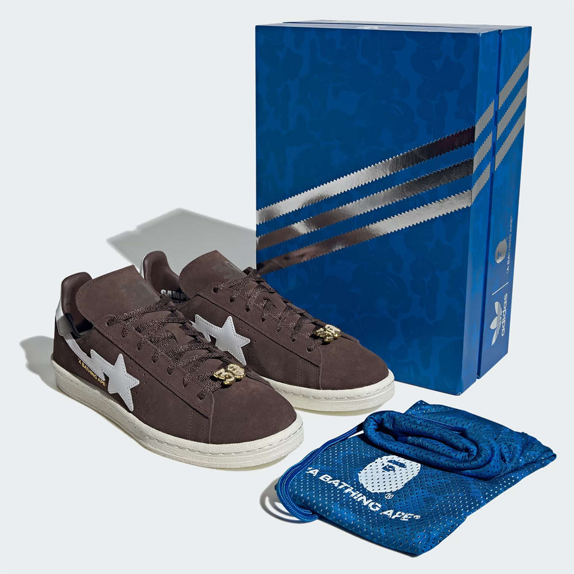 A BATHING APE x adidas Campus 80s Brown: Sự hợp tác đặc biệt giữa hai thương hiệu hàng đầu! - 2
