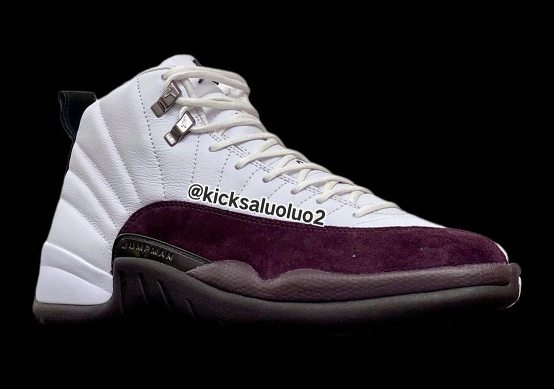 A MA Maniére x Air Jordan 12 được thay thế bề mặt màu trắng - 1