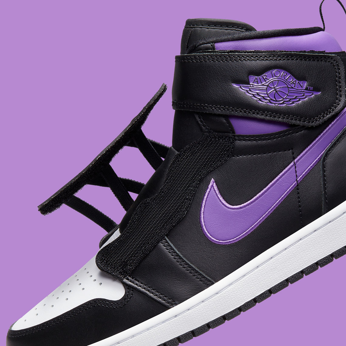 Air Jordan 1 High Flyease Violet 2022 tận hưởng một lớp áo màu tím hiếm khi - 6
