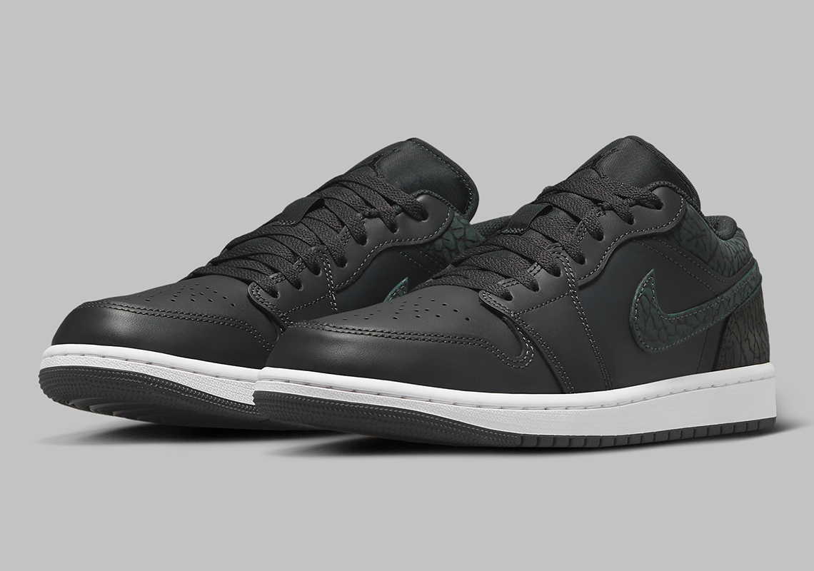 Air Jordan 1 Low Black Elephant: Phiên bản mới lạ với họa tiết voi đen đẹp mắt - 1