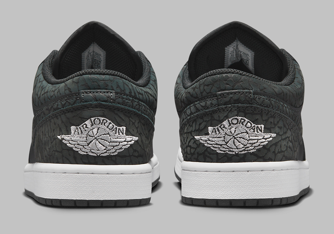 Air Jordan 1 Low Black Elephant: Phiên bản mới lạ với họa tiết voi đen đẹp mắt - 4