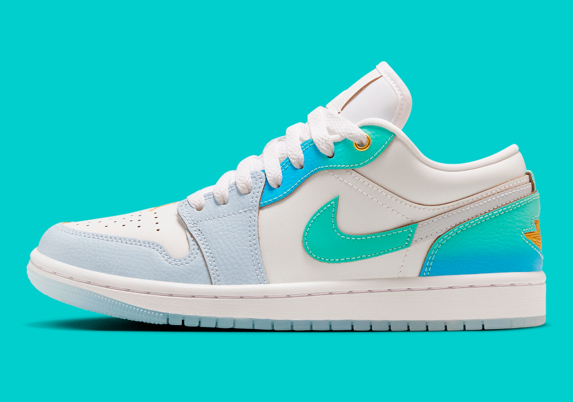 Air Jordan 1 Low Blue Gradient: Mẫu giày độc đáo với gam màu xanh đẹp mắt | Sự kết hợp mới lạ trong thiết kế! - 2