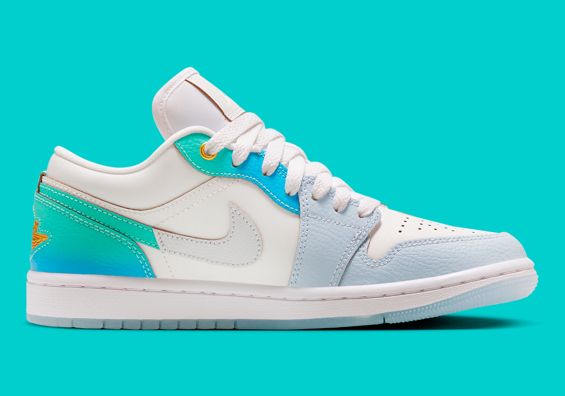 Air Jordan 1 Low Blue Gradient: Mẫu giày độc đáo với gam màu xanh đẹp mắt | Sự kết hợp mới lạ trong thiết kế! - 3