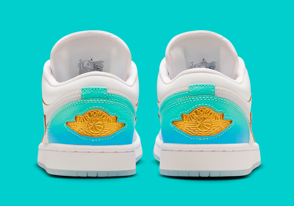 Air Jordan 1 Low Blue Gradient: Mẫu giày độc đáo với gam màu xanh đẹp mắt | Sự kết hợp mới lạ trong thiết kế! - 5