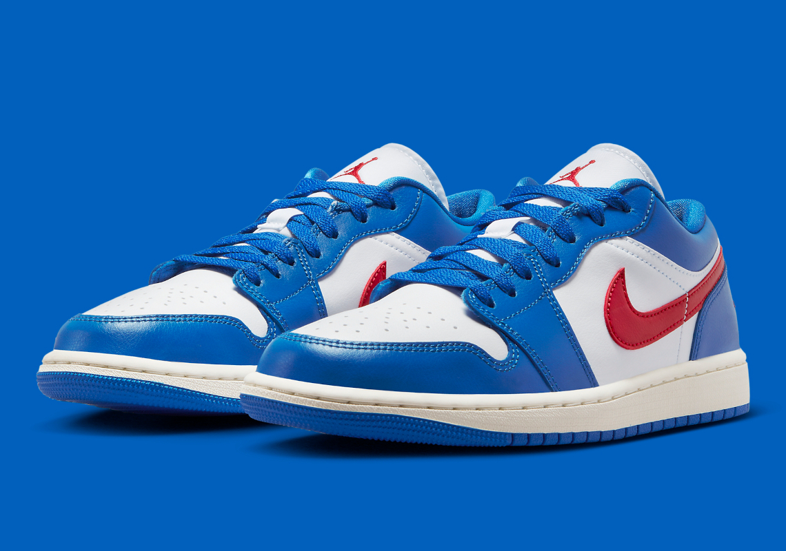Air Jordan 1 Low Royal Blue/White/Red kết hợp sự tinh tế của màu xanh Royal và màu đỏ - 2