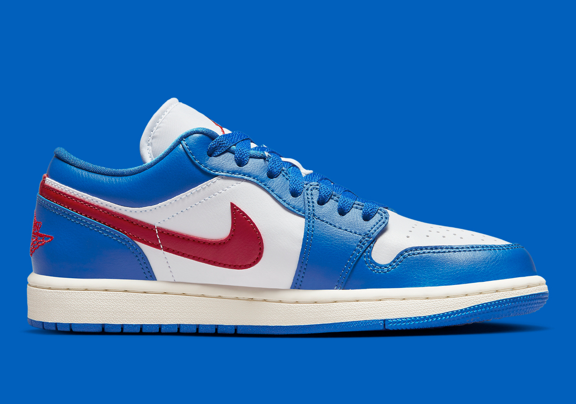 Air Jordan 1 Low Royal Blue/White/Red kết hợp sự tinh tế của màu xanh Royal và màu đỏ - 3