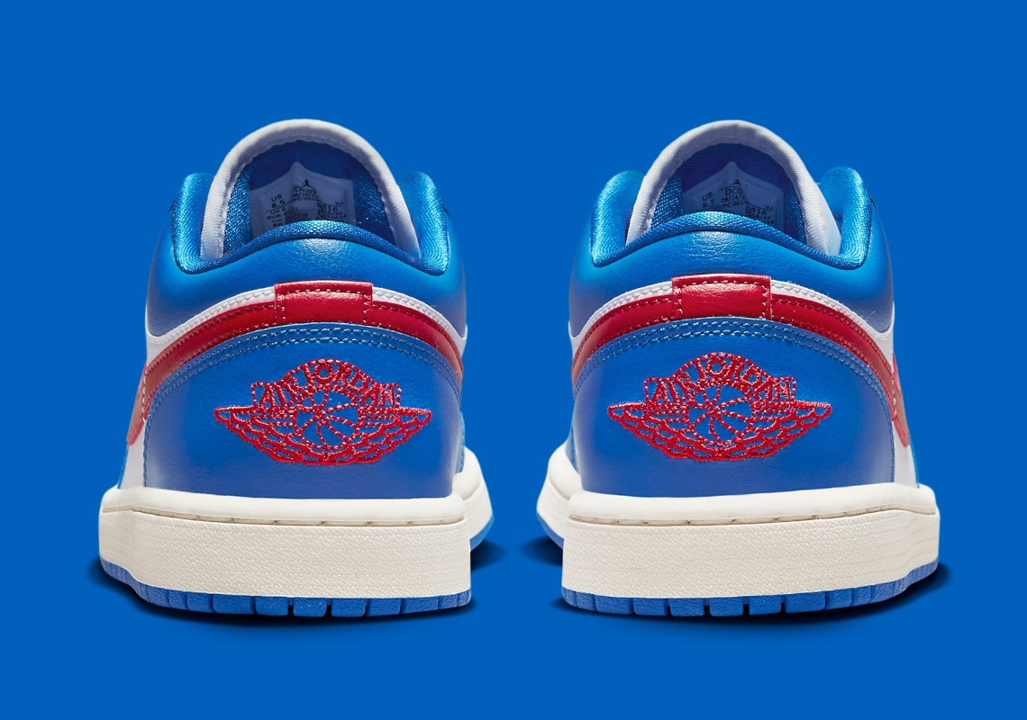 Air Jordan 1 Low Royal Blue/White/Red kết hợp sự tinh tế của màu xanh Royal và màu đỏ - 5