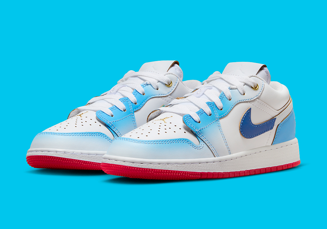 Air Jordan 1 Low SE 'Blue/White': Màu sắc sôi động cùng thiết kế hấp dẫn cho mùa hè - 1