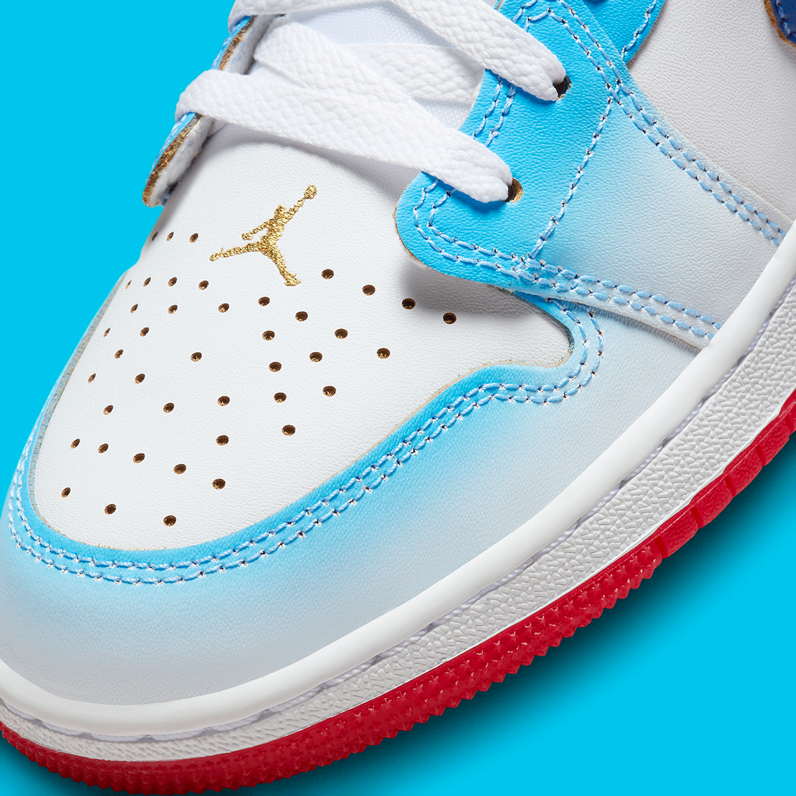 Air Jordan 1 Low SE 'Blue/White': Màu sắc sôi động cùng thiết kế hấp dẫn cho mùa hè - 7