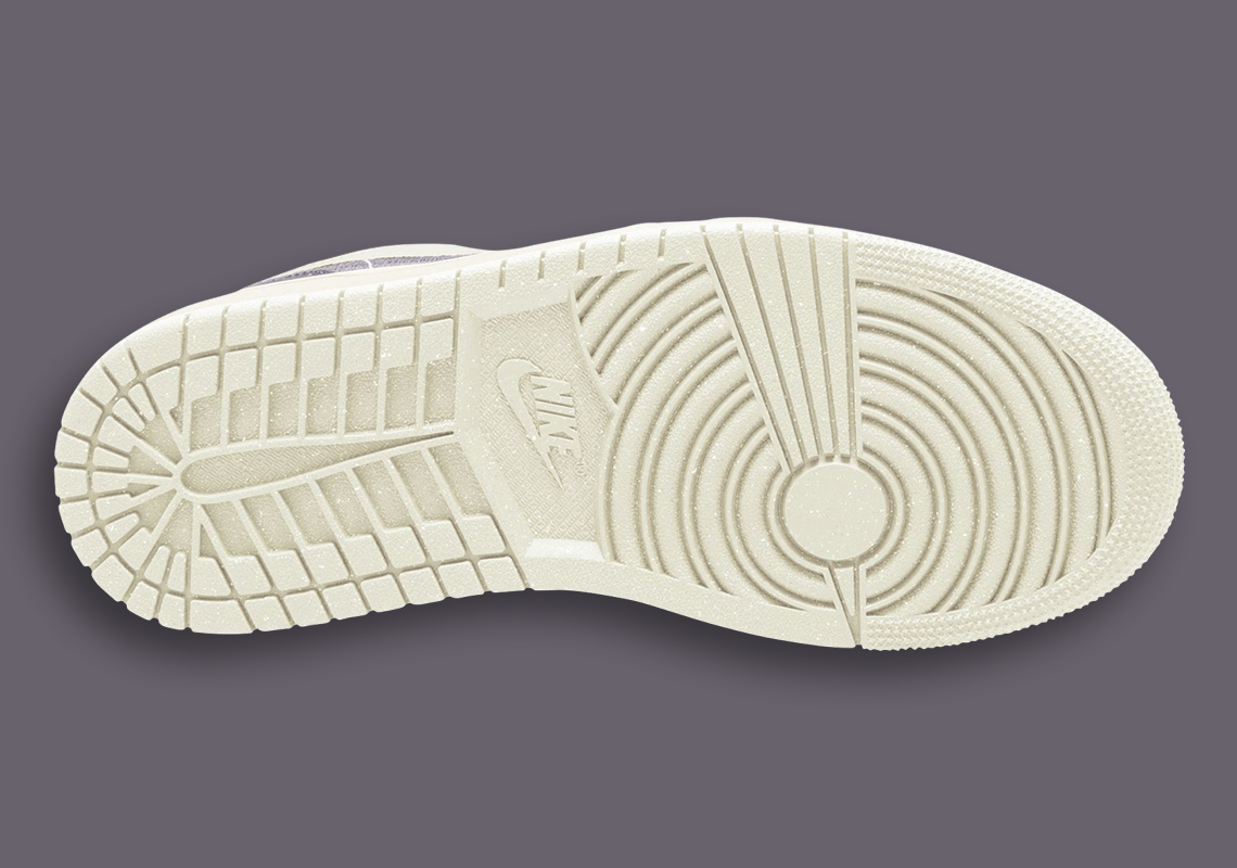 Air Jordan 1 Low SE Canvas có lớp hoàn thiện màu xám thép nhạt - 3