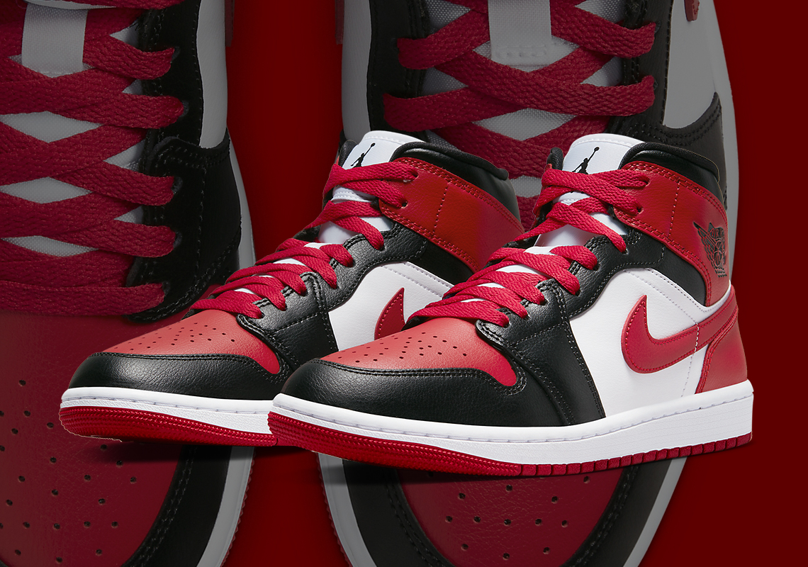 Air Jordan 1 Mid 'Bred Toe' - Phiên Bản Nữ Độc Quyền - 1