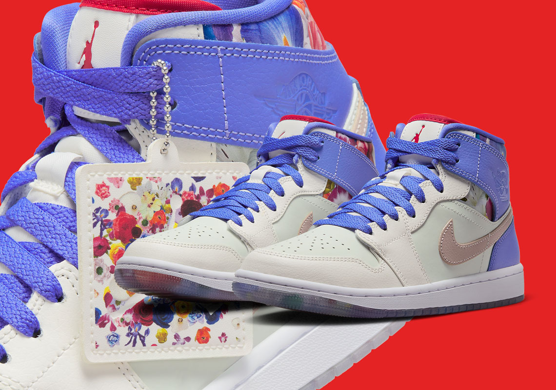 Air Jordan 1 Mid Flower Garden khám phá màu sắc của một chiếc giường hoa - 1