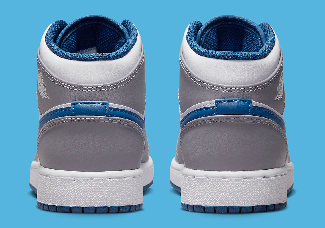 Air Jordan 1 Mid màu True Blue cho trẻ em - 5