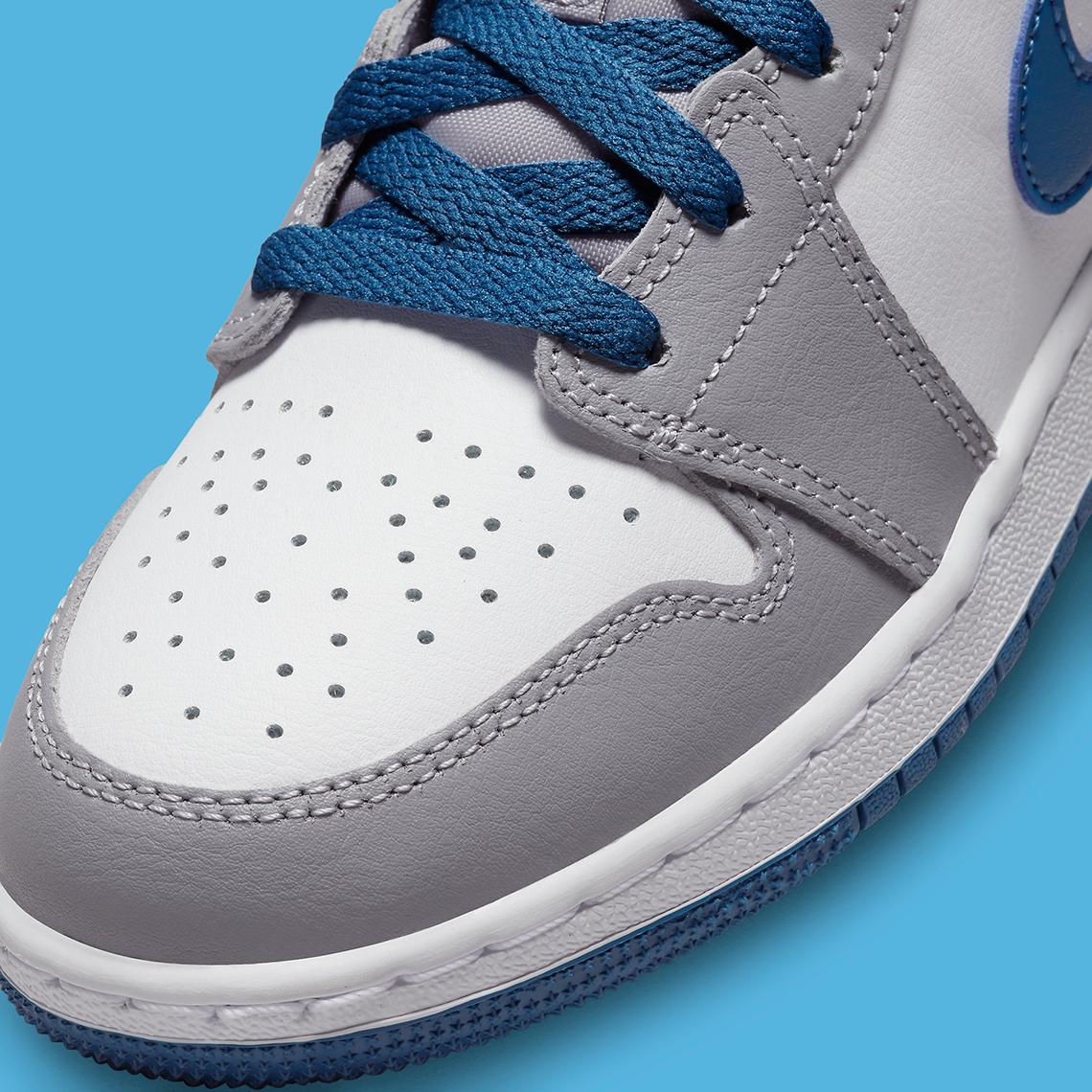 Air Jordan 1 Mid màu True Blue cho trẻ em - 8