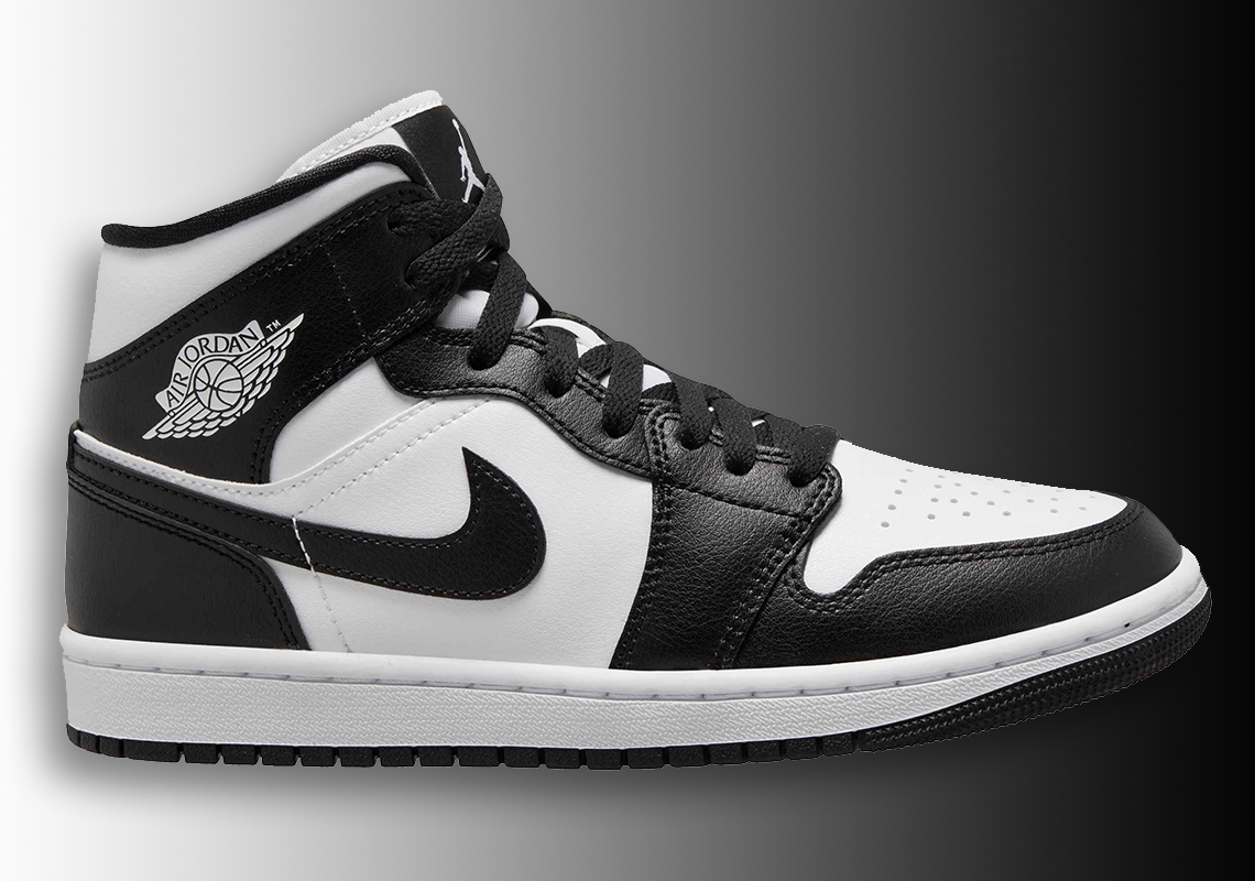 Air Jordan 1 Mid này sử dụng phối màu Đen/Trắng nguyên bản - 1