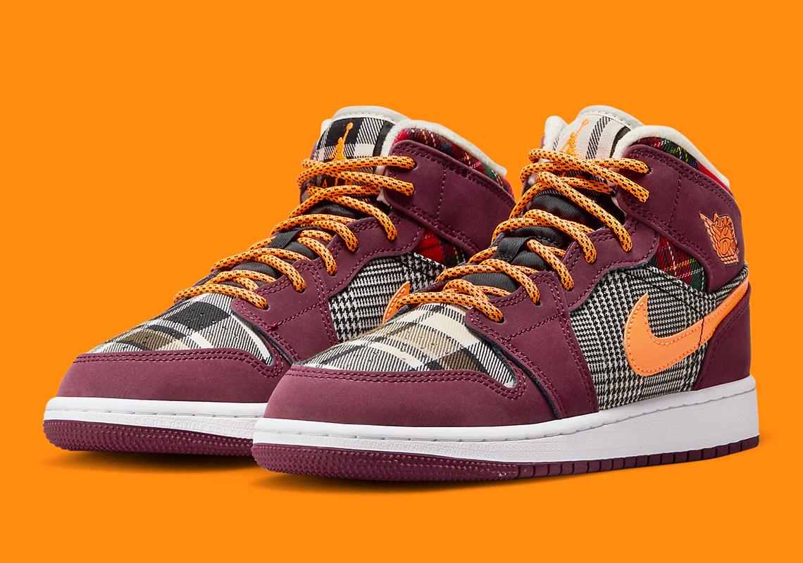 Air Jordan 1 Mid Plaid: Sự Kết Hợp Thời Trang Cho Mùa Thu - 1