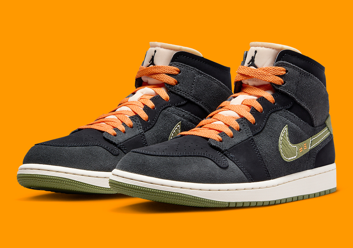 Air Jordan 1 Mid SE Craft Light Olive - Hậu trang lịch sự sẽ mang đến cho bạn những trải nghiệm thú vị trong mùa Halloween sắp tới! - 1