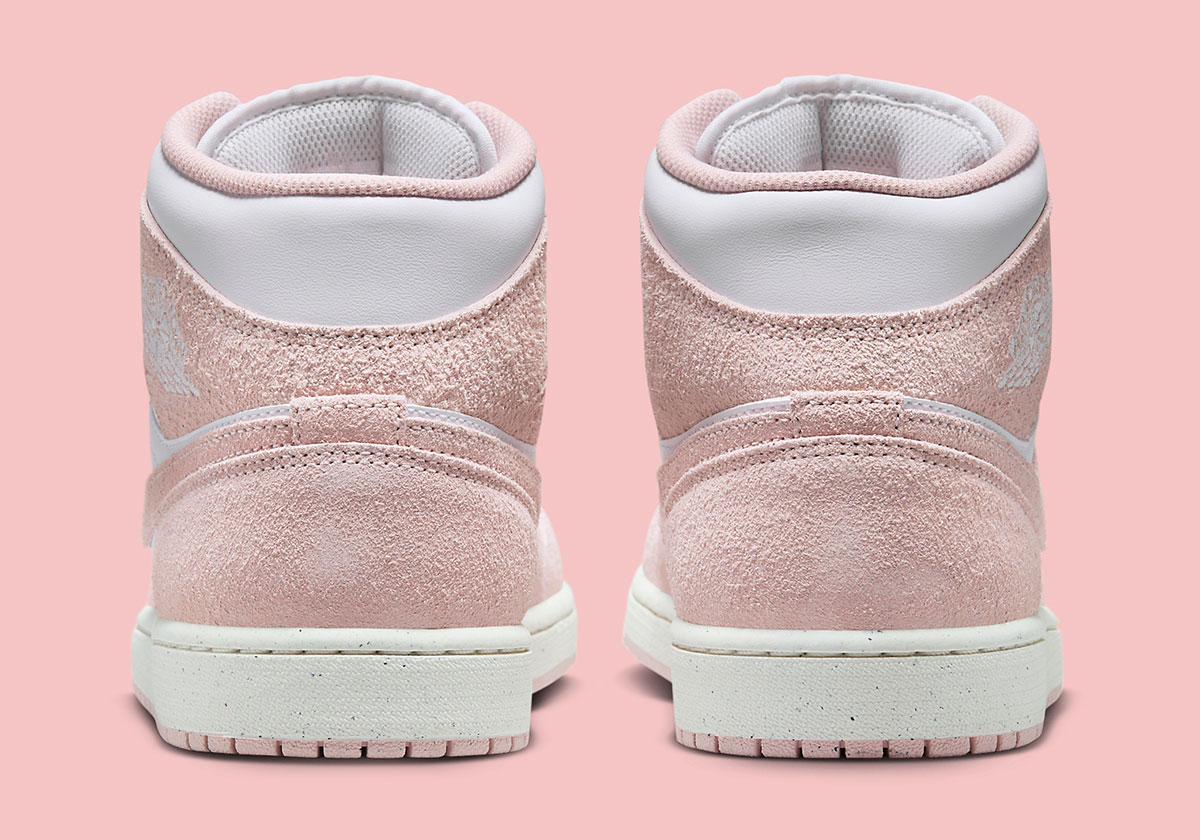 Air Jordan 1 Mid 'Trắng/Hồng Nhạt': Màu sắc và vật liệu mới! - 4