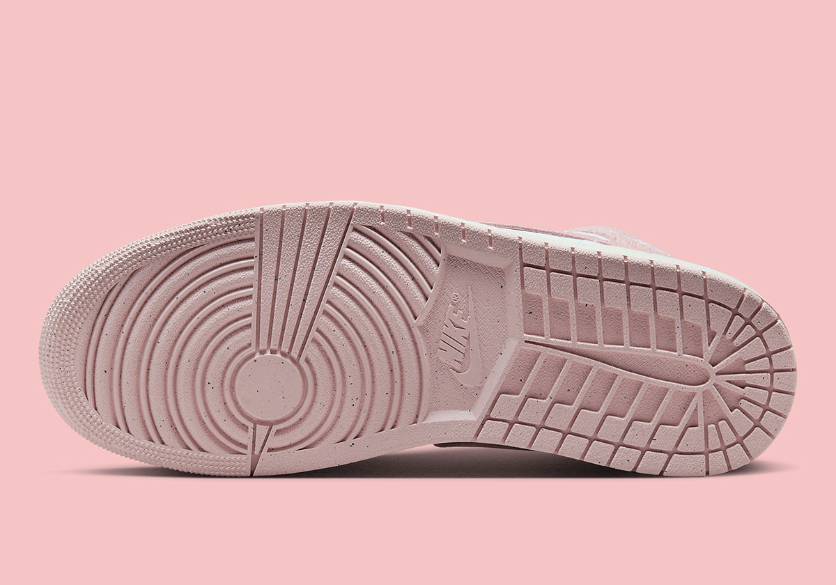 Air Jordan 1 Mid 'Trắng/Hồng Nhạt': Màu sắc và vật liệu mới! - 5