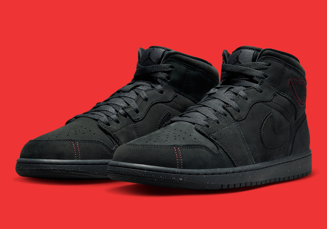 Air Jordan 1 Mid Triple-Black - 1