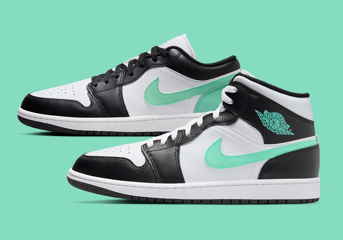 Air Jordan 1 Mid và Air Jordan 1 Low 'Green Glow': Sự Lựa Chọn Độc Đáo - 1