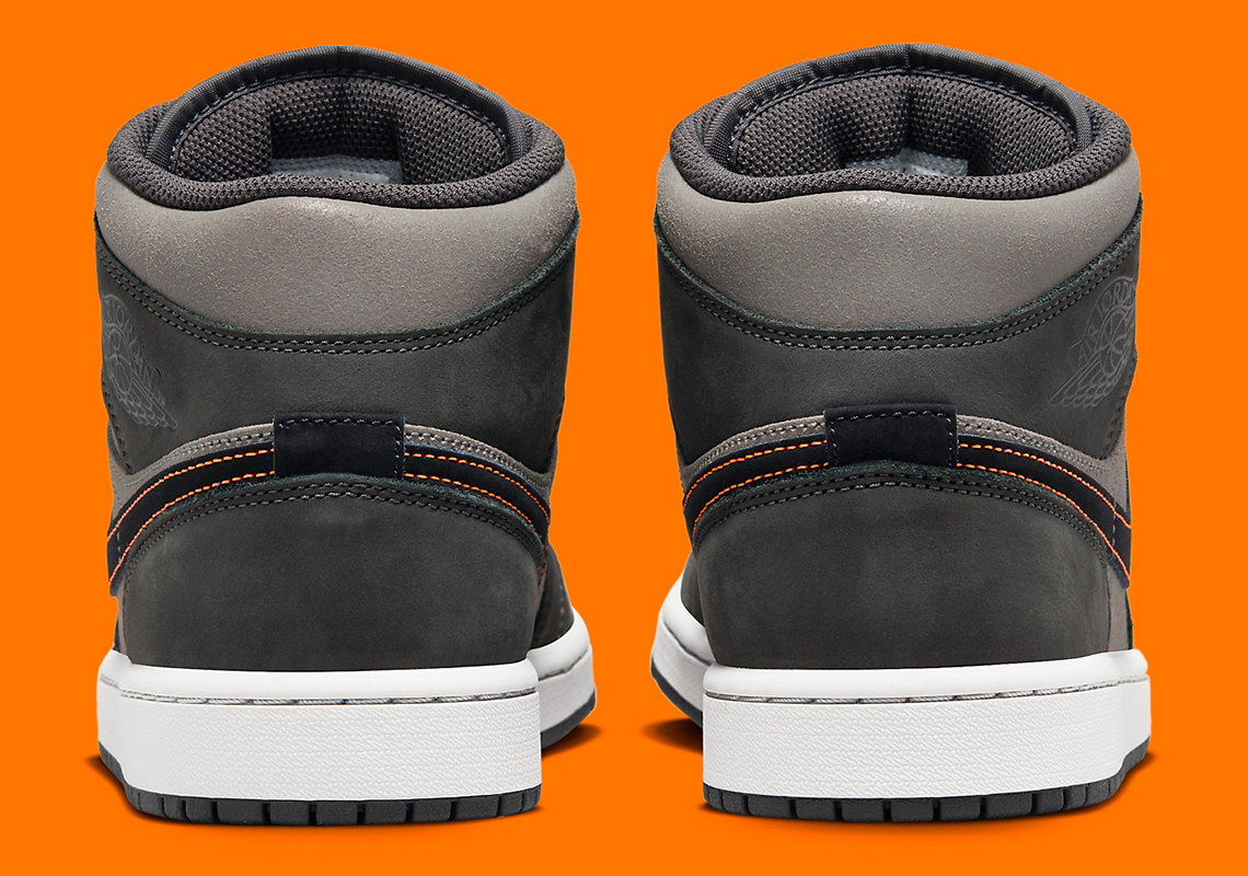 Air Jordan 1 Mid 'Xám/Đen/Cam': Sự Lựa Chọn Lý Tưởng Cho Halloween - 5