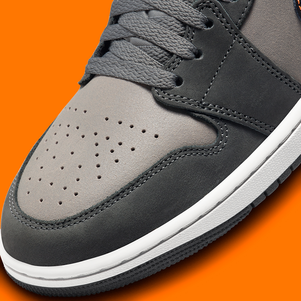 Air Jordan 1 Mid 'Xám/Đen/Cam': Sự Lựa Chọn Lý Tưởng Cho Halloween - 8