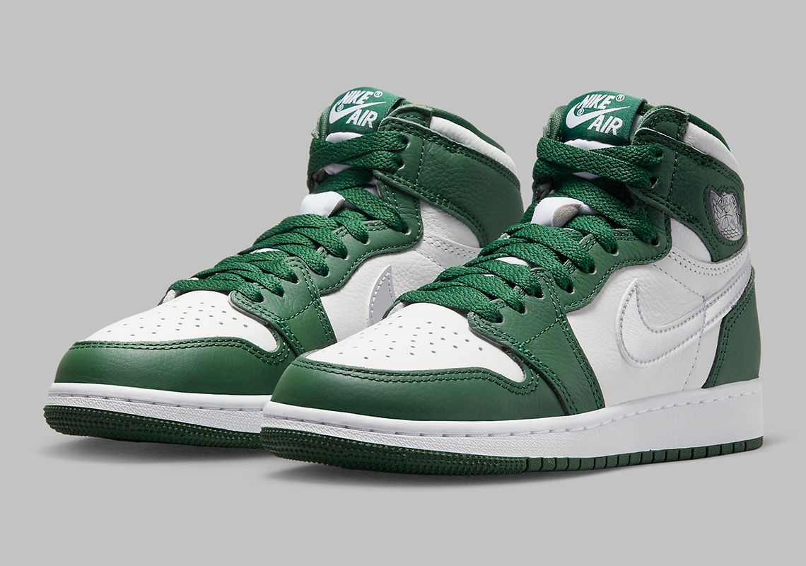 Air Jordan 1 Retro High OG Gorge Green xuất hiện trong kích thước cho học sinh - 2