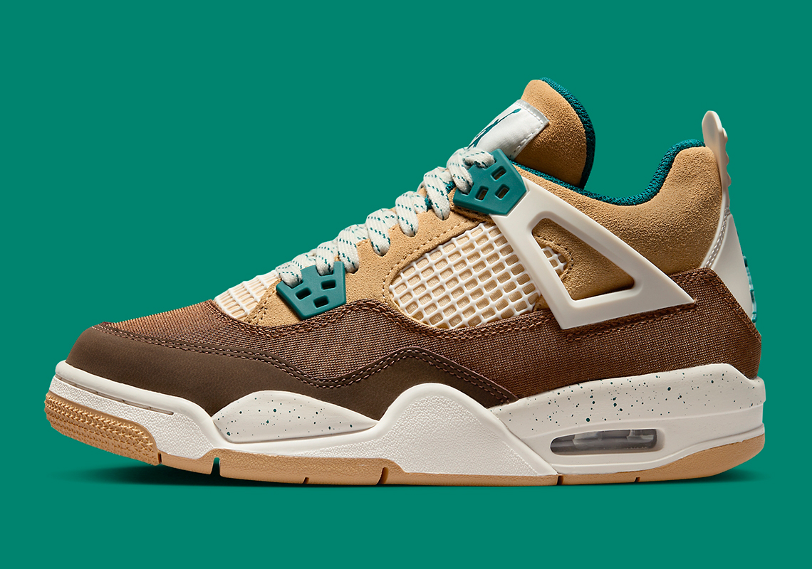 Air Jordan 4 Cacao Wow/Geode Teal - Đôi giày Air Jordan 4 mới dành cho trẻ em! - 1