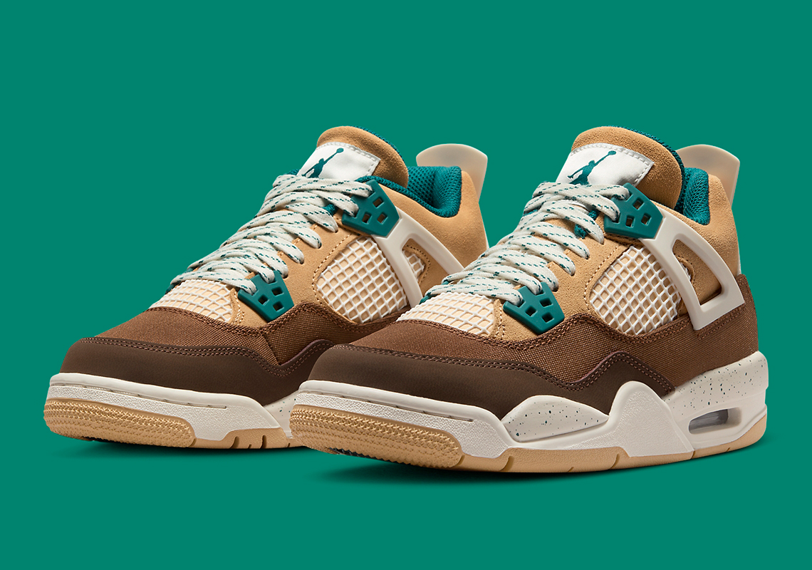 Air Jordan 4 Cacao Wow/Geode Teal - Đôi giày Air Jordan 4 mới dành cho trẻ em! - 2