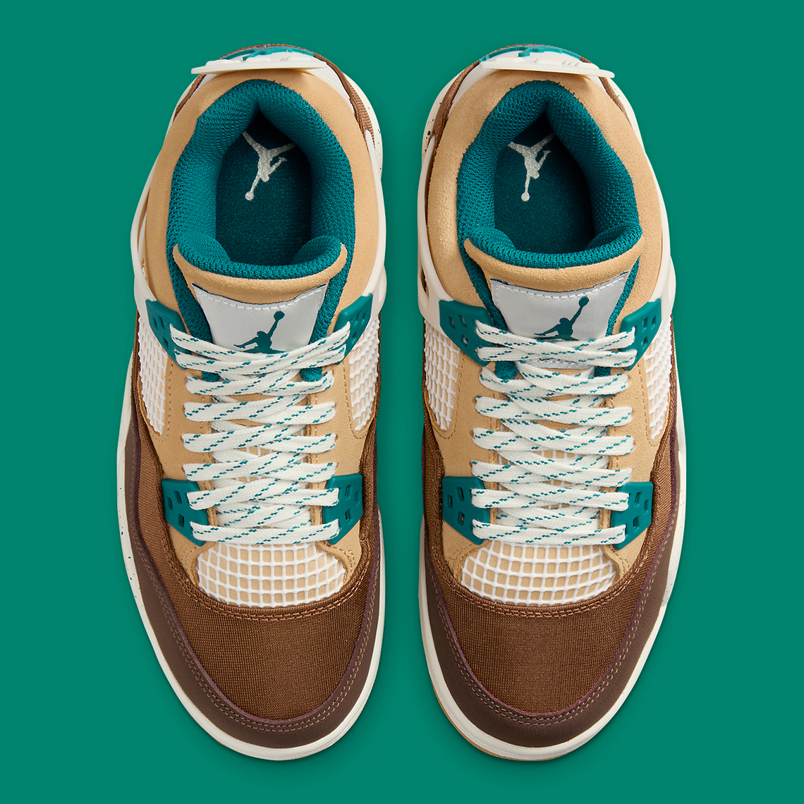 Air Jordan 4 Cacao Wow/Geode Teal - Đôi giày Air Jordan 4 mới dành cho trẻ em! - 4