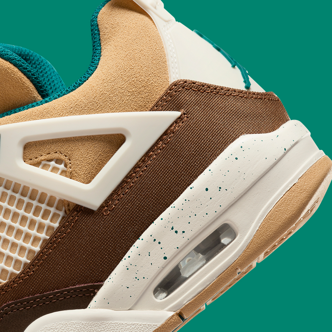 Air Jordan 4 Cacao Wow/Geode Teal - Đôi giày Air Jordan 4 mới dành cho trẻ em! - 8