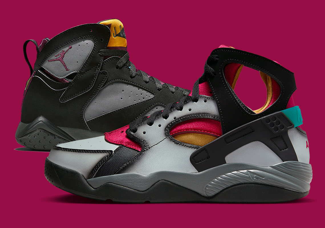 Air Jordan 7 'Bordeaux' Trở Lại Trên Phiên Bản Air Flight Huarache - 1