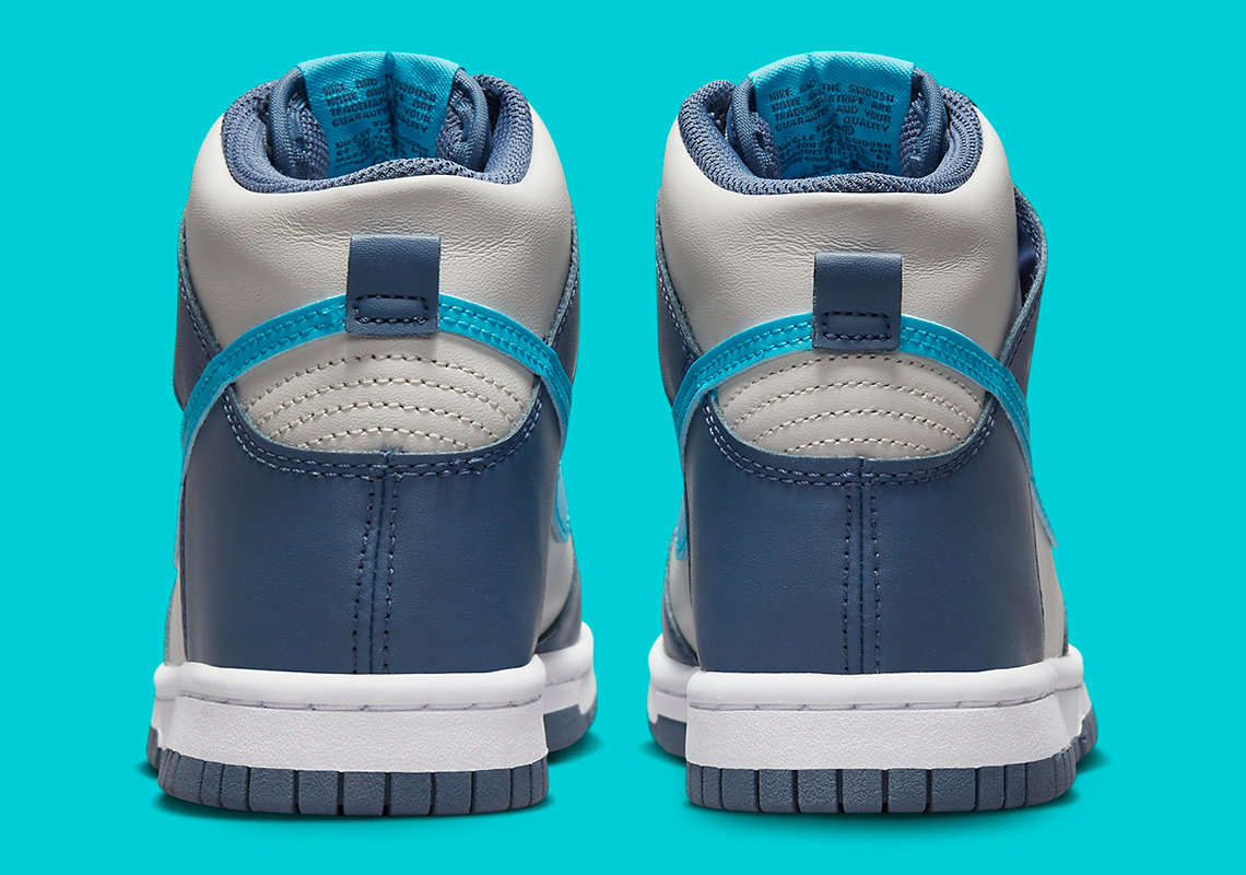Aqua Blue Swooshes tạo điểm nhấn nổi bật cho mẫu giày sneaker Nike Dunk High - 4