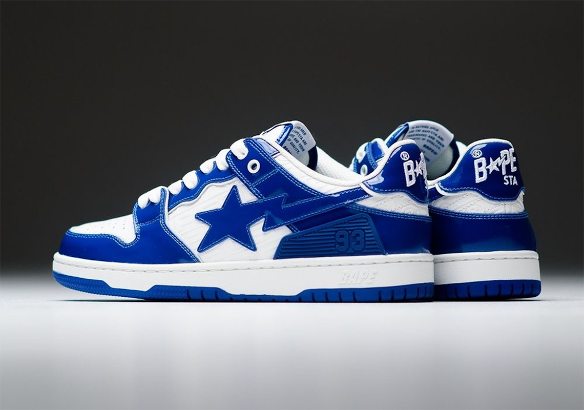 BAPE ra mắt hai phiên bản mới của giày SK8 STA với chất liệu da bóng - 4