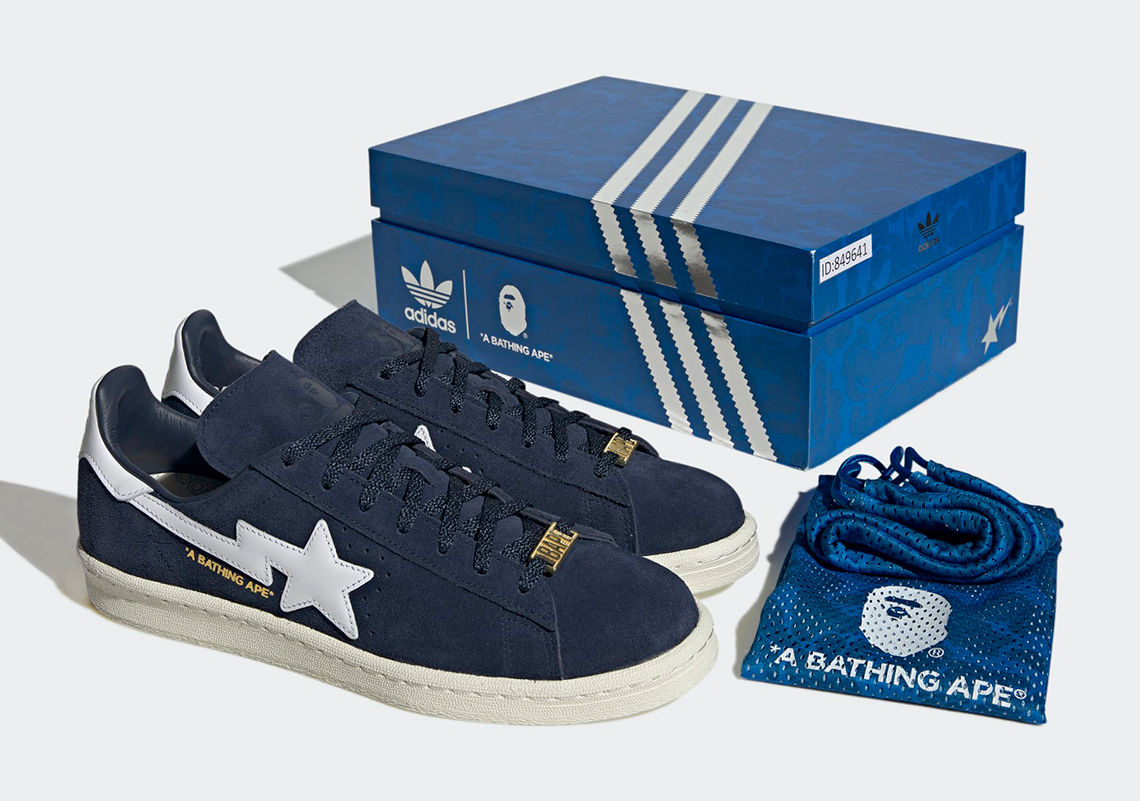 BAPE và adidas hợp tác giới thiệu giày Campus mới. - 1