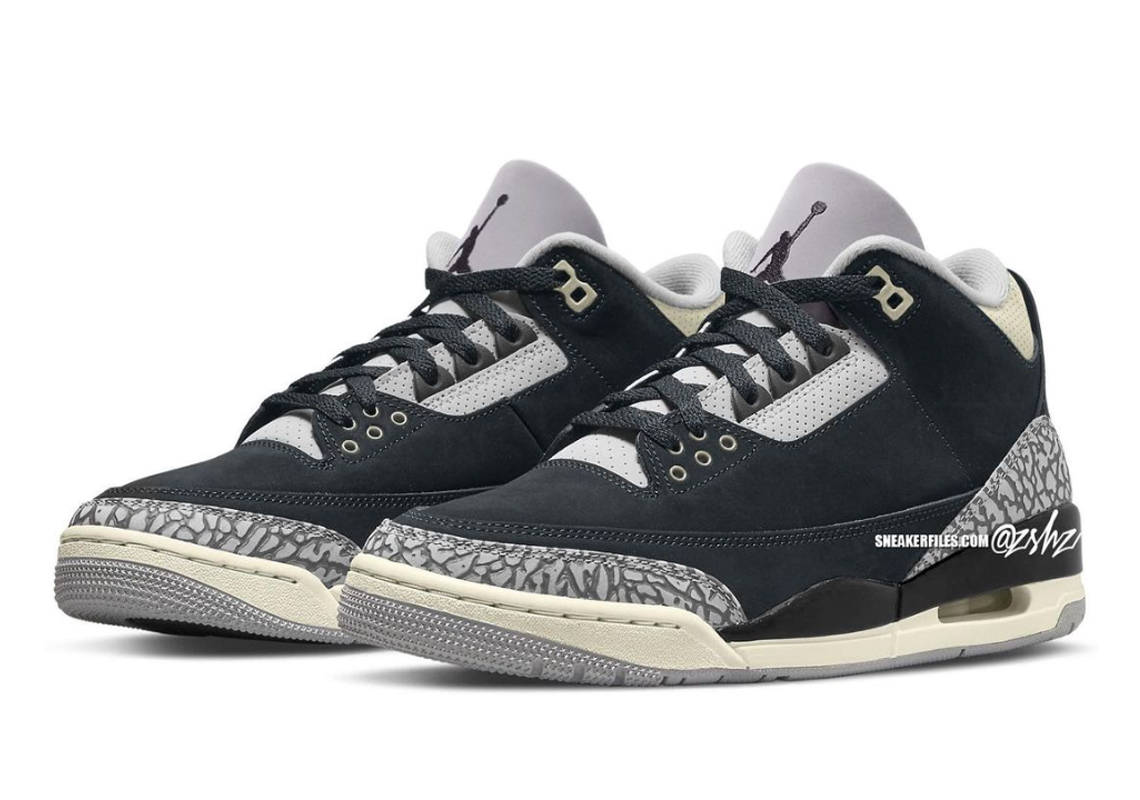 Black/Cement đã truyền cảm hứng cho Air Jordan 3 Off Noir, ra mắt vào dịp lễ 2023 - 1