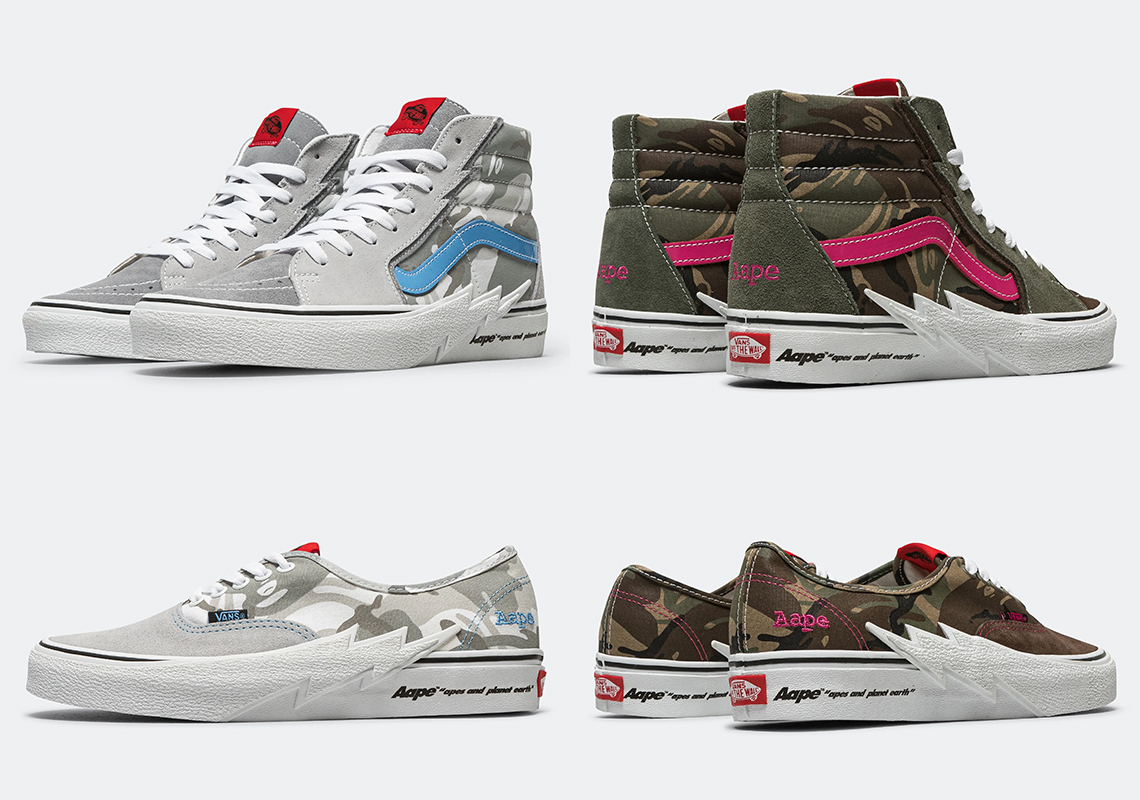 Bộ Sưu Tập AAPE by A Bathing Ape x Vans: Biến Tấu Sọc Điện Nổi Tiếng - 1