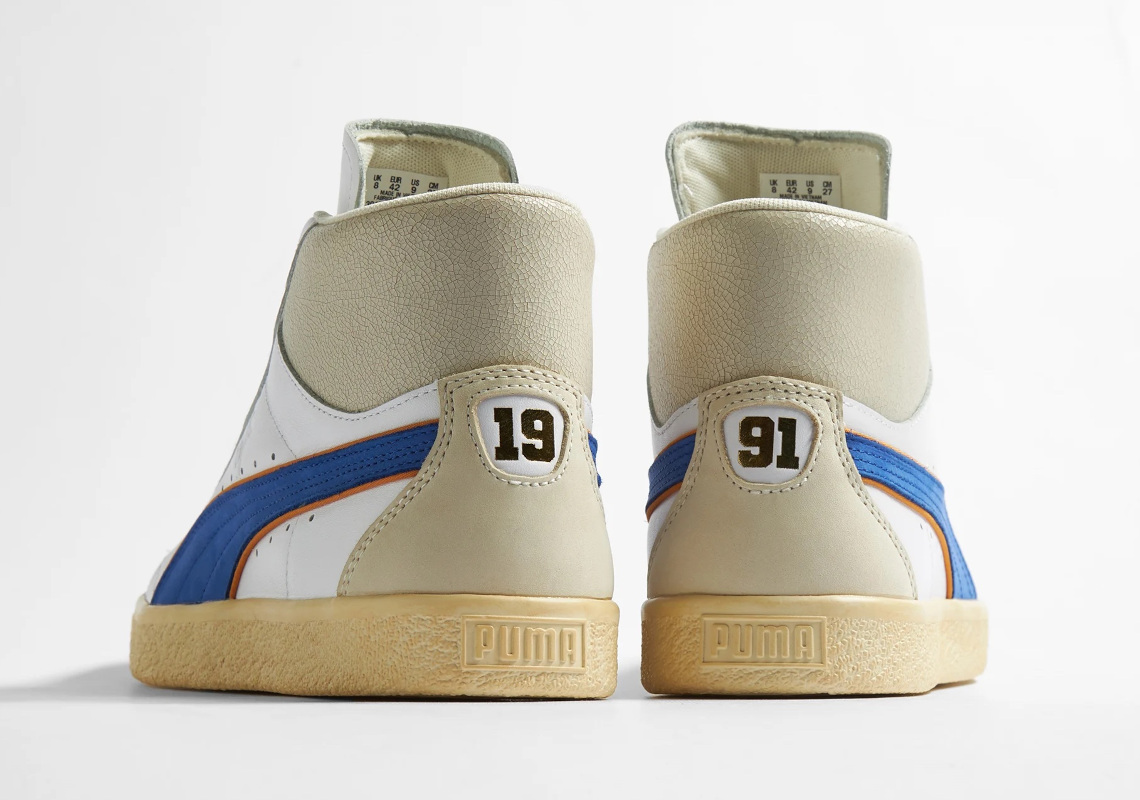 Bộ sưu tập mới Rhuigi x PUMA: Giày Clyde Mid BBall phối màu White và Royal Sapphire - 6