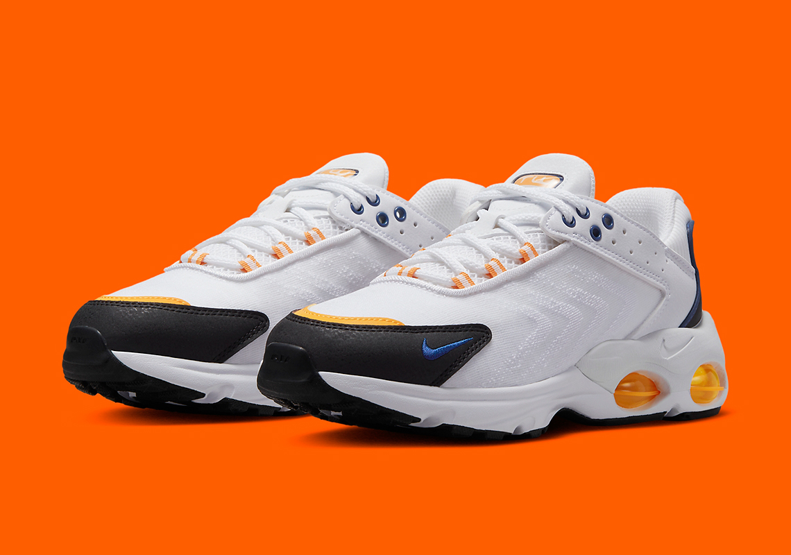 Các điểm nhấn màu cam an toàn mang lại vẻ sống động cho GS Nike Air Max TW - 2