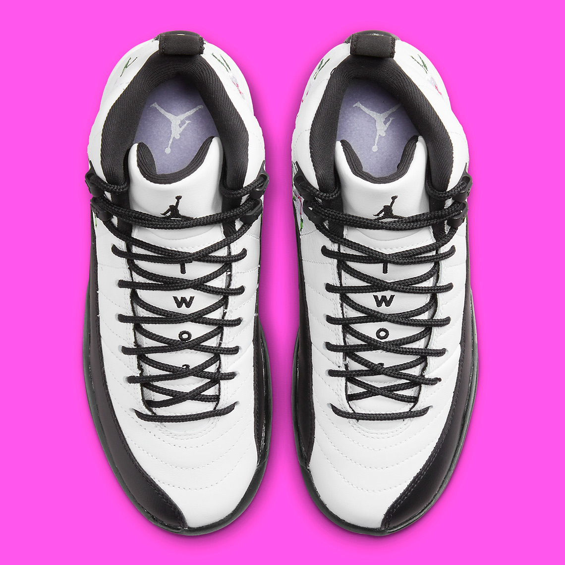 Các mẫu thêu hoa được trang trí trên Air Jordan 12 cho các bé gái sắp tới này - 4