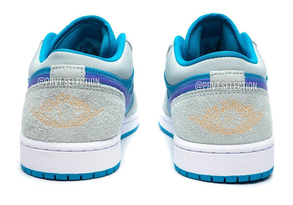 Cặp màu lục lam và tím cho một chiếc Air Jordan 1 Low - 6