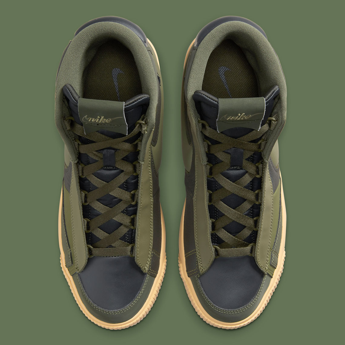 Chất liệu cao cấp hồi sinh lại đôi giày cho  nữ Nike Blazer Mid Victory Olive - 6