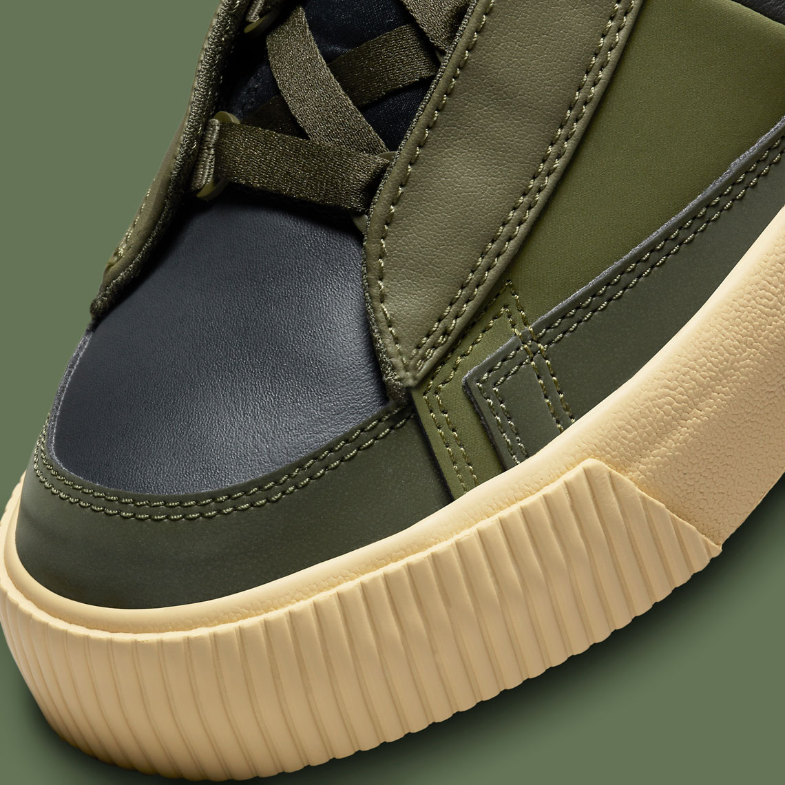 Chất liệu cao cấp hồi sinh lại đôi giày cho  nữ Nike Blazer Mid Victory Olive - 7